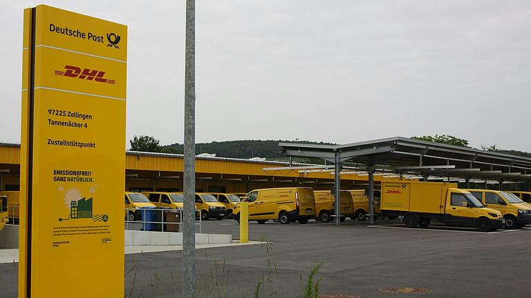 Der neue Zustellstützpunkt Zellingen von Post und DHL in Retzbach.