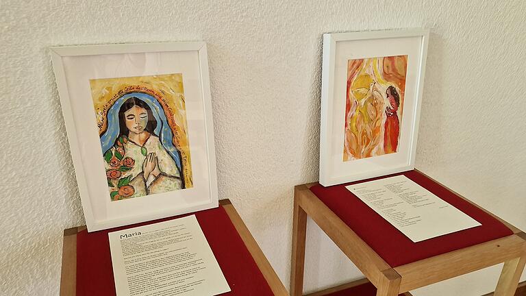 Ausstellung von Doris Hopf in der Kirche in Oberwildflecken.       -  Ausstellung von Doris Hopf in der Kirche in Oberwildflecken.