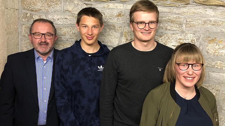 Der neue, alte Vorstand (von links): Franz Kraupe, Noah Hasenfuß, Tobias Schreck und Kerstin Kraupe.