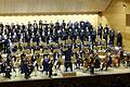 Der Oratorienchor und die Vogtlandharmonie unter der Leitung von Matthias Göttemann.