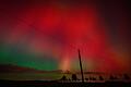 Polarlichter über Brandenburg       -  Über Brandenburg leuchtete der Himmel in der Nacht zu Freitag in bunten Farben.