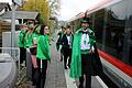 Ankunft von Prinz Groasmuck XI (Armin Gärtner) mit seinem Gefolge am Bahnhof Hochhausen