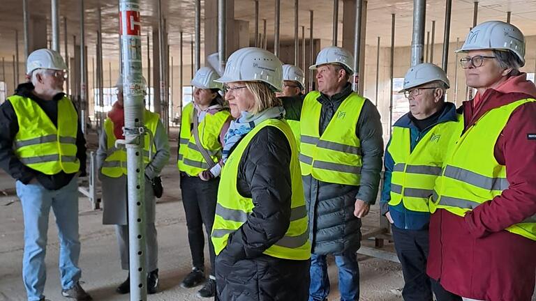 Baustellenbesichtigung des Zentralklinikums Main-Spessart durch die Mitglieder der CSU-Kreistagsfraktion.