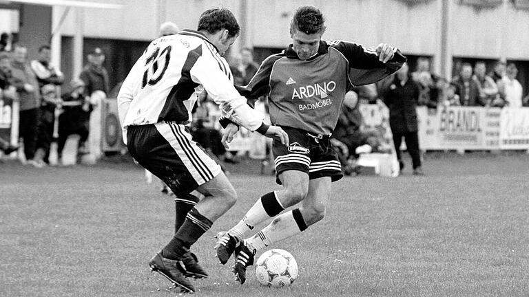 Ein früherer Abstecher nach Unterfranken: Mit dem FC Memmingen gastierte Christian Gmünder (links) als Spieler beim FC Sand (rechts Marco Mahler).