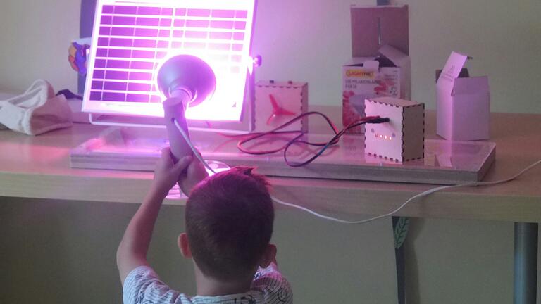 Experimentieren mit dem PV Modul. Aus Sonnenlicht wird Strom erzeugt. Experimentieren mit dem PV Modul. Aus Sonnenlicht wird Strom erzeugt.