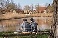 Frühlingserwachen am Dorfsee in Hundelshausen. Der See ist der letzte verbleibende von ehemals drei Seen im Ort, in dem aktuell gut 200 Menschen leben.