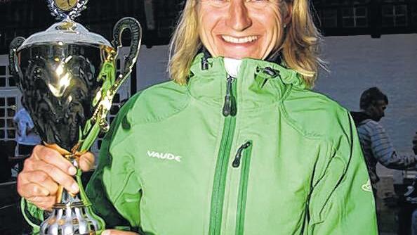 Radrennfahrerin auf Abwegen: Katrin Volk ist die schnellste Frau bei der Schwanbergüberquerung.