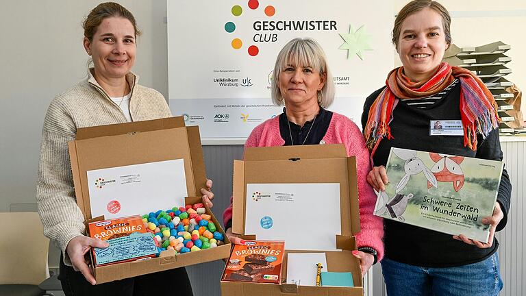 'Geschwisterclub' heißt das neue Präventionsprojekt an der Uniklinik Würzburg für Geschwister von an Krebs erkrankten Kindern. Im Bild (von rechts): Dr. Lisa Schubert, Wibke Schmidt und Annegret Schreyer betreuen das Projekt. 'Geschwisterclub' heißt das neue Präventionsprojekt an der Uniklinik Würzburg für Geschwister von an Krebs erkrankten Kindern. Im Bild (von rechts): Dr. Lisa Schubert, Wibke Schmidt und Annegret Schreyer betreuen das Projekt.