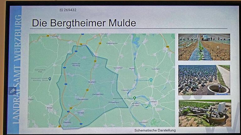 Das Gebiet der 'Bergtheimer Mulde': Die Machbarkeitsstudie soll unter anderem prüfen, ob es sinnvoll ist, Uferfiltrat des Mains in der Nähe von Untereisenheim für die Bewässerung der Felder heranziehen zu können. Damit soll das Grundwasser in der Bergtheimer Mulde geschont werden.