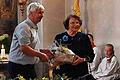 Melitta Geßner gemeinsam mit Harald Kunzmann beim Festgottesdienst.&nbsp;