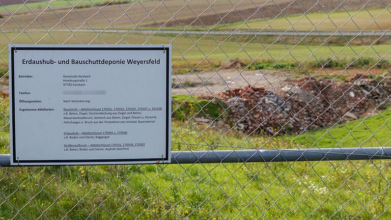 Die Satzung für die Erdaushub- und Bauschuttdeponie bei Weyersfeld wurde gesetzlichen Vorgaben angepasst. Außerdem wurden die Gebühren erhöht.
