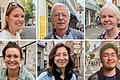 Sie äußerten sich zum Thema Ladenschluss (im Uhrzeigersinn von links oben): Ina Wagner, Lothar Rosenberg, Erika Schubert, Albin Neckermann, Jenny Senn, Lena Flörchinger.