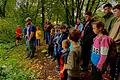 Die Ferienkinder bei der Vorbereitung zum Angeln.