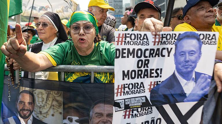 Demonstration in Brasilien - X-Besitzer Musk sucht den Konflikt mit Brasiliens Oberstem Gerichtshof. Demonstration in Brasilien - X-Besitzer Musk sucht den Konflikt mit Brasiliens Oberstem Gerichtshof.