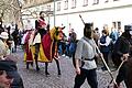 Standesgemäß kam die Ritterschar auf dem Pferdemarkt in Bad Mergentheim daher.