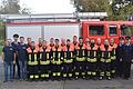 Feuerwehrleute aus Fladungen, Leubach, Oberfladungen, Rüdenschwinden und Weimarschmieden haben gemeinsam das THL-Leistungsabzeichen abgelegt. Kreisbrandinspektor Thomas Graumann (rechts) und seine Schiedsrichterkollegen Michael Schulz (2. von links) und Michael Hock (2. von rechts) zeigten sich sehr zufrieden mit den Ergebnissen.