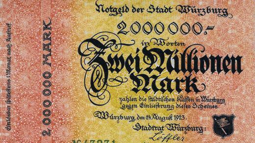 Notgeld über zwei Millionen Mark vom 24. August 1923. Notgeld über zwei Millionen Mark vom 24. August 1923.