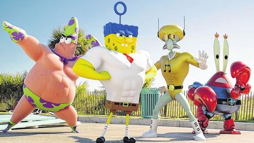 Knallbunt: SpongeBob (Zweiter von links) und ein paar andere Wesen aus seiner quietschig-schrillen Welt.