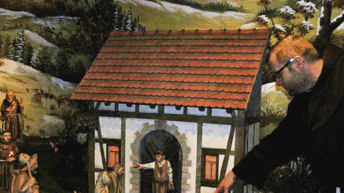 Sehr zur Freude von Bruder Johannes Matthias ist die Darstellung der Herbergssuche aus der großen Krippe in der Klosterkirche auf dem Kreuzberg rechtzeitig zum Weihnachtsfest wieder komplett. Der vor einigen Wochen gestohlene Wirt vom Gasthaus „Zum Steinernen Herzen“ musste allerdings dafür neu geschaffen werden. Sehr zur Freude von Bruder Johannes Matthias ist die Darstellung der Herbergssuche aus der großen Krippe in der Klosterkirche auf dem Kreuzberg rechtzeitig zum Weihnachtsfest wieder komplett. Der vor einigen Wochen gestohlene Wirt vom Gasthaus „Zum Steinernen Herzen“ musste allerdings dafür neu geschaffen werden.