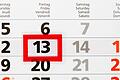 &nbsp;Ein Kalender zeigt Freitag, den 13.&nbsp;