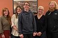 Der neue Grünen-Vorstand (von links): Anna Wolf (Beisitzerin), Christina Wißmüller (Schriftführerin), Joachim Lindner (Vorsitzender), Marion Baulig-Busch (Vorsitzende) und Noah Weißenberger (Beisitzer).