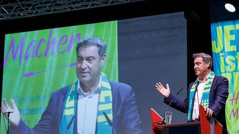 38. Deutscher Evangelischer Kirchentag       -  Markus Söder, Bayerns Ministerpräsident, steuerte unter anderem eine Bibelarbeit zum 38. Deutschen Evangelischen Kirchentag in Nürnberg bei.