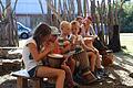 30 Kinder waren beim Naturerlebniscamp am Schwarzen Moor mit dabei. Auch Musik machen stand auf dem Programm.