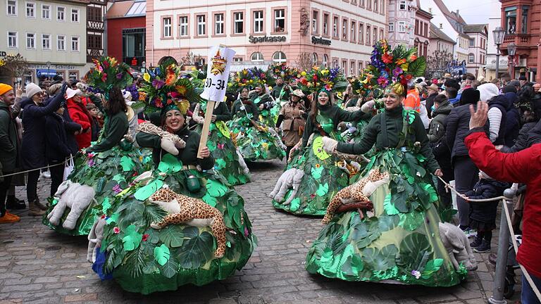 Mit den aufwändigen Kostümen nach dem Motto &quot;ab in den Dschungel&quot; begeisterte die Gruppe &quot;Thüngen auf Safaritour&quot; und wurde prämiert.