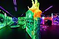 In den Posthallen am Würzburger Hauptbahnhof befindet sich die Schwarzlichtfabrik. Hier im Bild zu sehen: 3D-Minigolf.