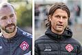 Kickers-Sportdirektor Sebastian Neumann (links) und Trainer Martin Lanig