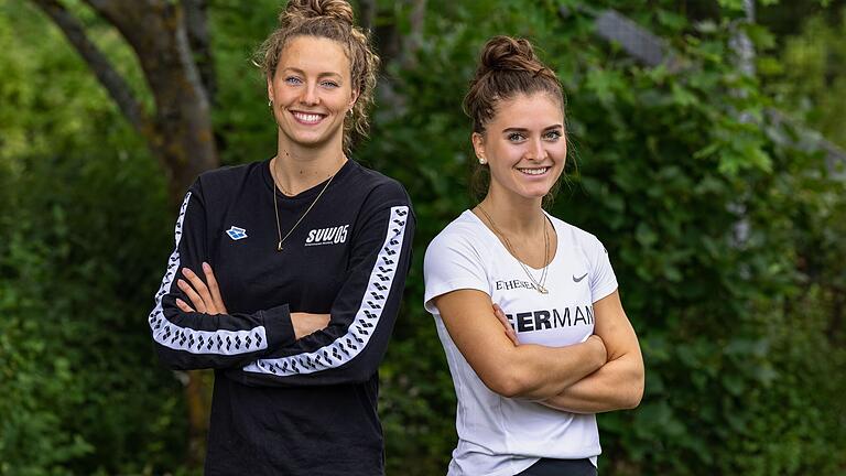 Deutschland-Schwimmerin Leonie Beck (links) und Fechterin Leonie Ebert.