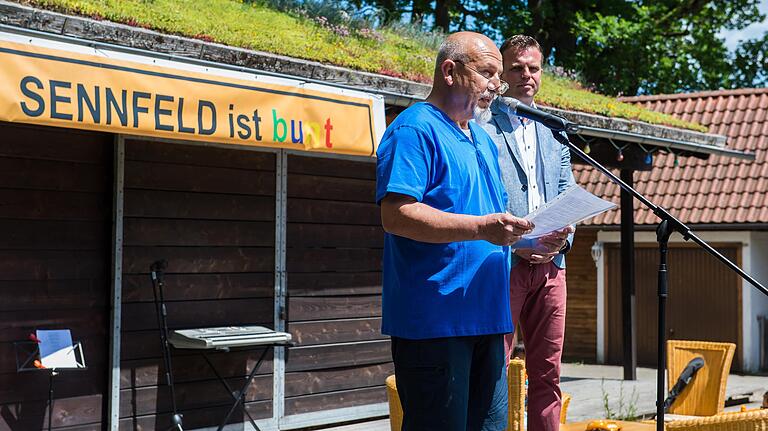 Befrüßungsrede Bürgermeister Oliver Schulze und Veranstalter Khalil Abdel Rahman