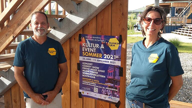 Der Hochseilgarten Frankenturm von Gunter Schuppe und Carmen Schuppe-Michel ist auch Open-Air-Bühne.