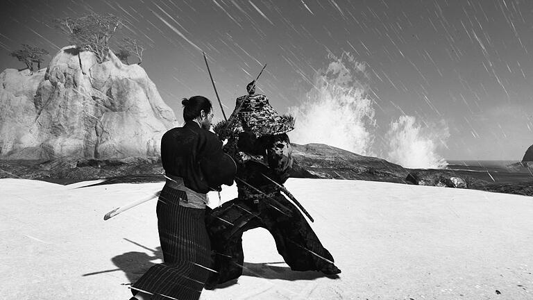 Screenshot von Ghost of Tsushima - Samurai Jin Sakai kämpft um das Schicksal der Insel Tsushima. Screenshot von Ghost of Tsushima - Samurai Jin Sakai kämpft um das Schicksal der Insel Tsushima.