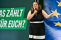 Die Grünen-Bundesvorsitzende Ricarda Lang stimmte ihre Parteifreundinnen und -freunde am Montagabend in Würzburg auf den Wahlkampf ein.