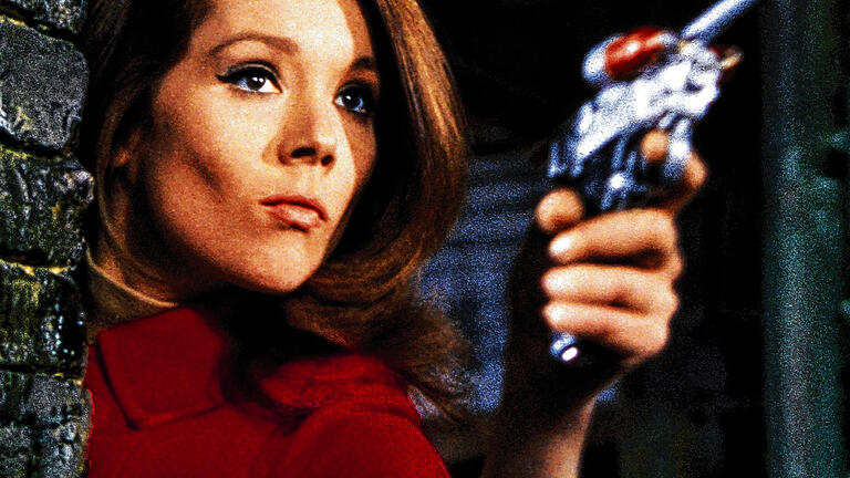 Schlagfertiges Mädchen: Diana Rigg als Emma Peel in &bdquo;Mit Schirm, Charme und Melone&ldquo;.