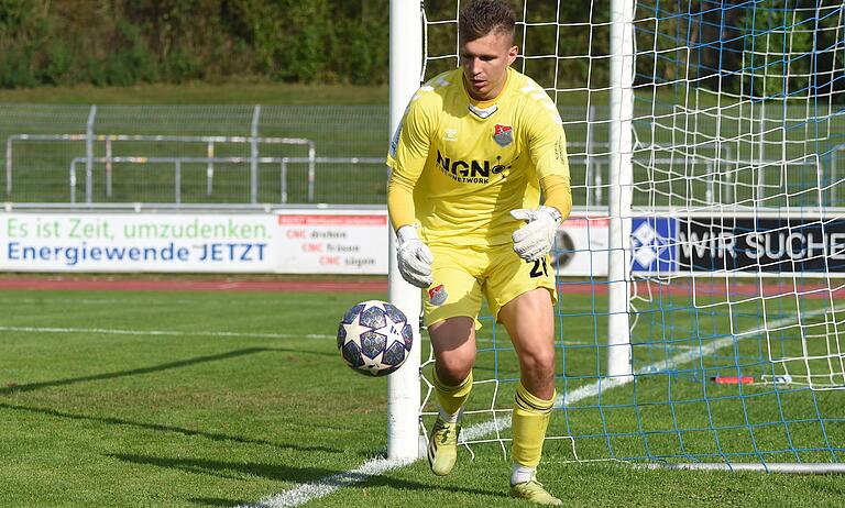 Vladyslav Vertiei hat bei seinen fünf Einsätzen als Torwart des TSV Aubstadt nur zwei&nbsp;Treffer kassiert.