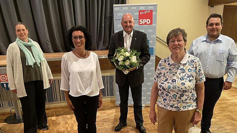 Der neu-gewählte Vorstand der SPD Main-Spessart/Miltenberg (von links): Sabine Balleier, Helga Raab-Wasse, Bernd Rützel, Ulrike Jäger und Marc Nötscher.