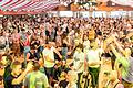 Das Festzelt auf dem Kiliani-Volksfest, das bis Mitte Juli auf der Talavera in Würzburg stattfand.&nbsp;