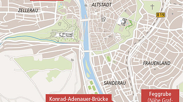Grillplätze der Stadt Würzburg . Grafik: Main-Post