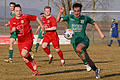 FC Fuchsstadt gewinnt Derby beim TSV Großbardorf       -  Mit viel läuferischem Aufwand begegneten die Fuchsstädter den Angriffsbemühungen der Großbardorfer. Auf unserem Bild heftet sich Maximilian Seit (links) an die Fersen von Fabio Baum.