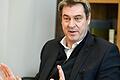 Bayerns Ministerpräsident Markus Söder (CSU) in dieser Woche beim Redaktionsbesuch in Würzburg.
