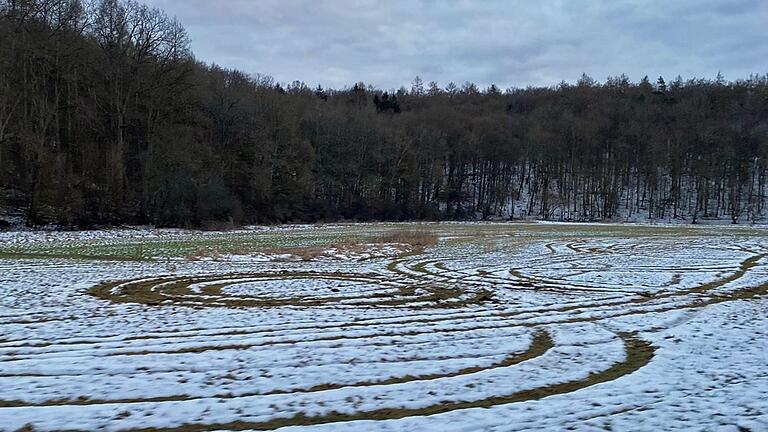 Tiefe Spuren hat ein unbekannter Autofahrer auf der Wiese im Ochsengrund hinterlassen. Tiefe Spuren hat ein unbekannter Autofahrer auf der Wiese im Ochsengrund hinterlassen. 