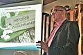 Bürgermeister Sandwall bei seinem Rechenschaftsbericht in Steinacher. Foto: Sigismund von Dobschütz       -  Bürgermeister Sandwall bei seinem Rechenschaftsbericht in Steinacher. Foto: Sigismund von Dobschütz