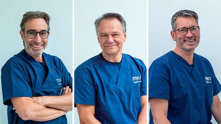 Sie leiten die Mund-, Kiefer- und Gesichtschirurgie Bamberg-Haßfurt und damit auch die Praxis in der Brückenstraße 14: Dr. Christos Giannoulopoulos, Dr. Jörg Huberth und Dr. Dr. Alexander von Moller. Sie leiten die Mund-, Kiefer- und Gesichtschirurgie Bamberg-Haßfurt und damit auch die Praxis in der Brückenstraße 14: Dr. Christos Giannoulopoulos, Dr. Jörg Huberth und Dr. Dr. Alexander von Moller.
