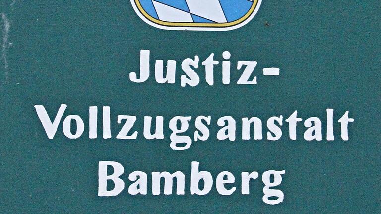 Das Wappen an der JVA Bamberg.