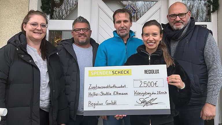 Regiolux spendete an vier Organisationen, darunter an das Helfer-Shuttle aus Eltmann.