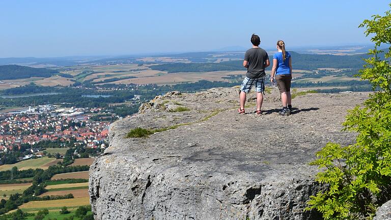 Staffelberg, wundersamer Berg in Oberfranken: Von dort ist Vierzehnheiligen nicht weit, wo man über das Frankenlied sinniert.