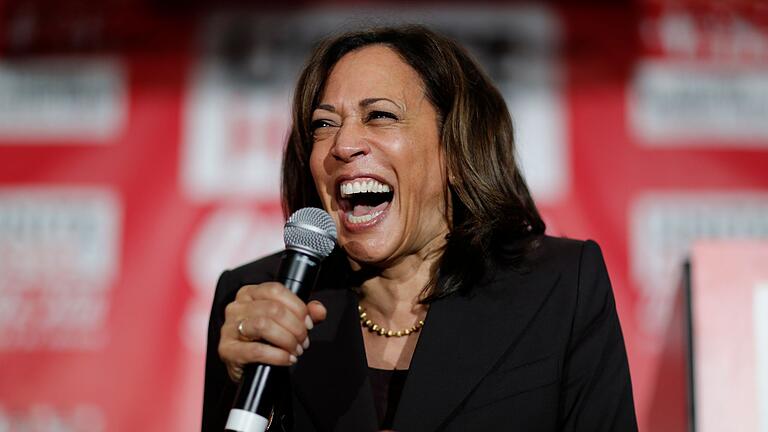 Kamala Harris       -  Herzhaftes Lachen ist eine Markenzeichen von Kamala Harris.