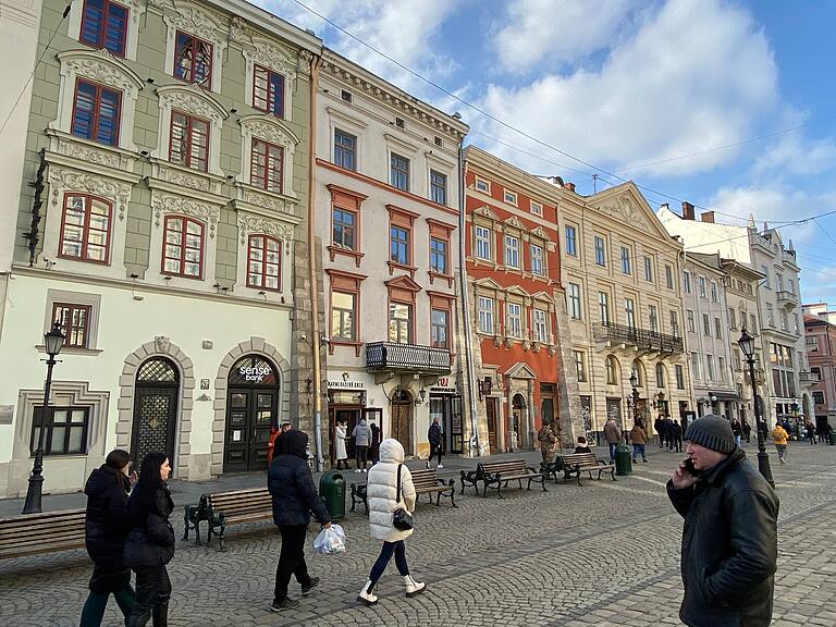 Würzburgs neue Partnerstadt: Die Altstadt im westukrainischen Lwiw ist geprägt von prächtigen historischen Bürgerhäusern.